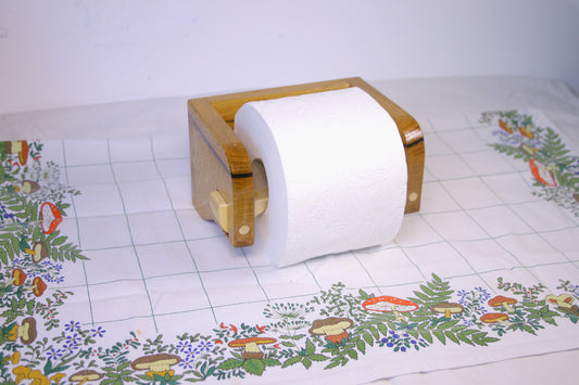 Oak toilet paper holder Nr.06
