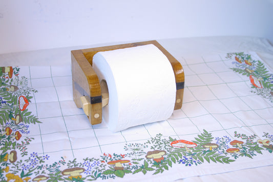 Oak toilet paper holder Nr.12