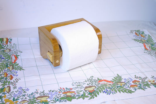 Oak toilet paper holder Nr.13