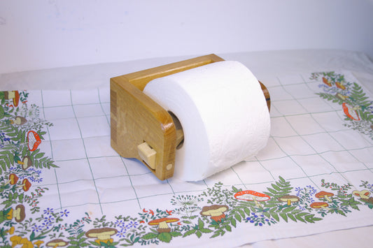 Oak toilet paper holder Nr.14