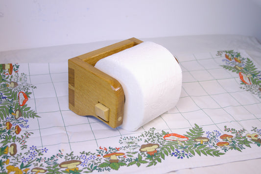 Oak toilet paper holder Nr.15